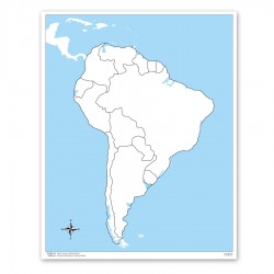 Südamerika, Arbeitskarte