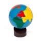 Globe met de werelddelen