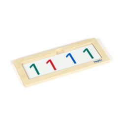 Tablett mit Zahlenkartensatz aus Kunststoff