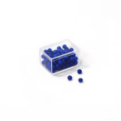 Kunststoffdose mit blauen Perlen: 100 Stück