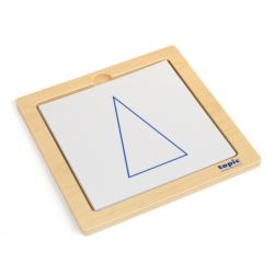 Geometrische Karten im Tablett
